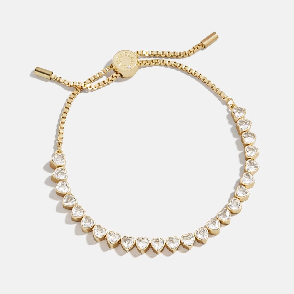 BaubleBar Brooke Heart Stones Tennis Bracelet New
